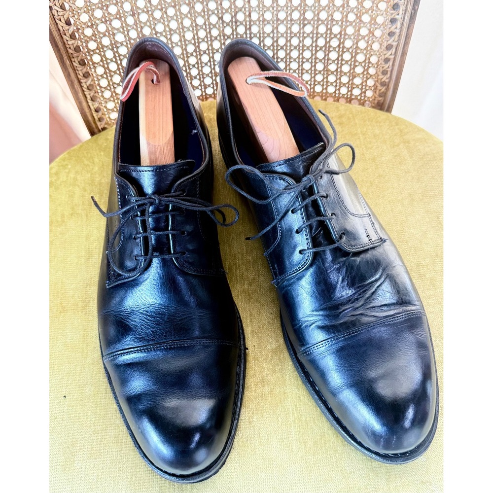 Allen Edmonds Road Warriors Black Leather Cap Toe Oxfords Men's 13 B